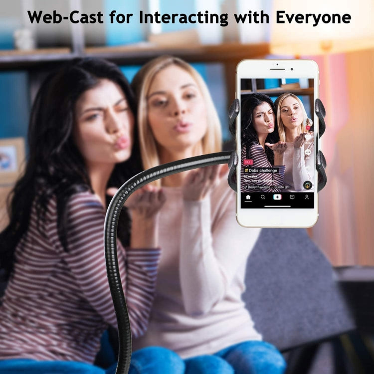 雙夾攝像頭相機手機支架 加長金屬彎曲支架