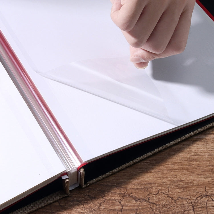 簡約麻布自粘覆膜相冊影集復古家庭大容量手工創意禮品