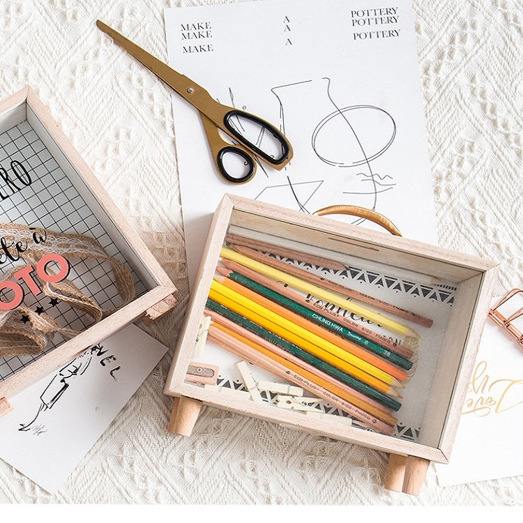 創意木藝新鮮存錢罐 卧室桌面裝飾擺件雜物收納盒