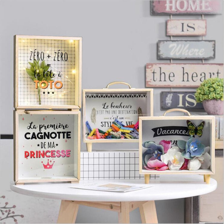 創意木藝新鮮存錢罐 卧室桌面裝飾擺件雜物收納盒