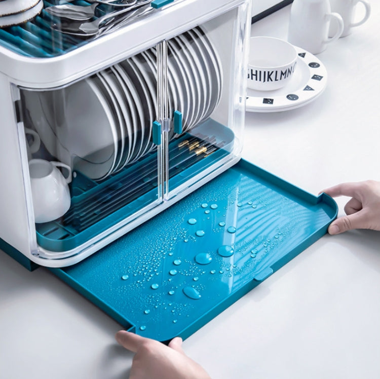 碗筷收納盒帶蓋瀝水置物架塑料碗櫃