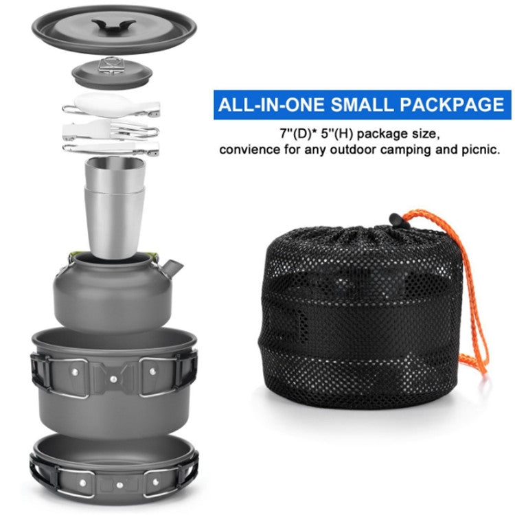 戶外用品野營便攜式茶壺套鍋套裝