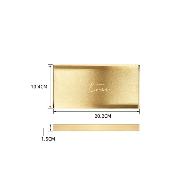 幾何形金色不銹鋼托盤收納盤