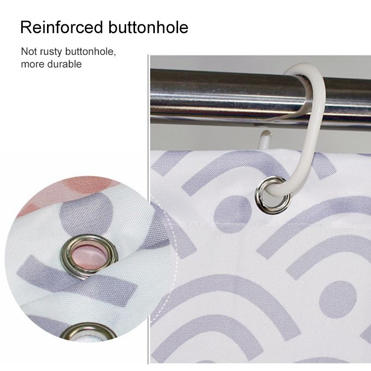 幾何淋浴簾防水浴屏浴室窗帘