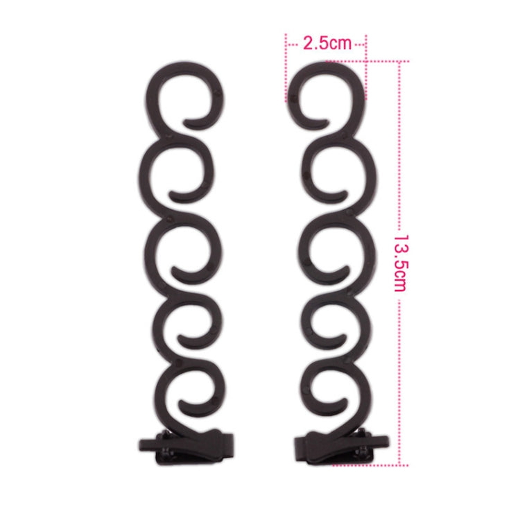 優雅頭髮編織花魔術髮夾 隊列扭曲辮子髮型造型配件 尺寸:13.5x2.5cm