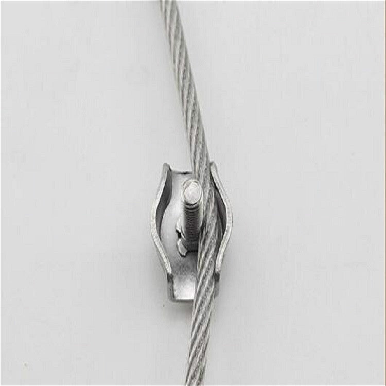 304 Stainless Steel Plate Single Clip Double Clamp Wire Rope Clamp