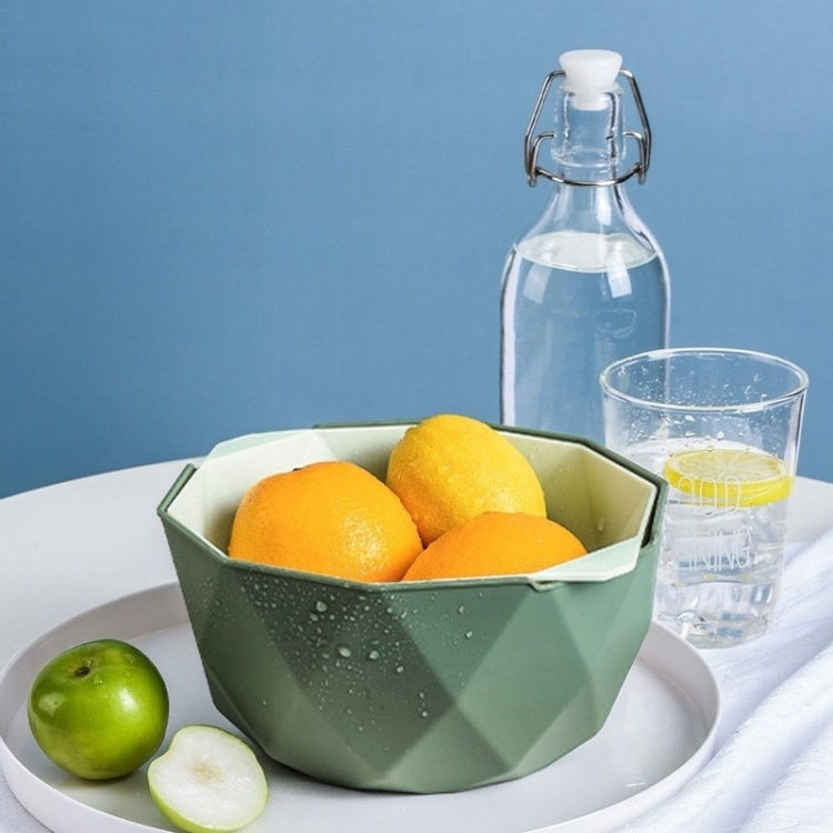 雙層鏤空瀝水籃家用塑料多功能洗蔬菜水果盤子