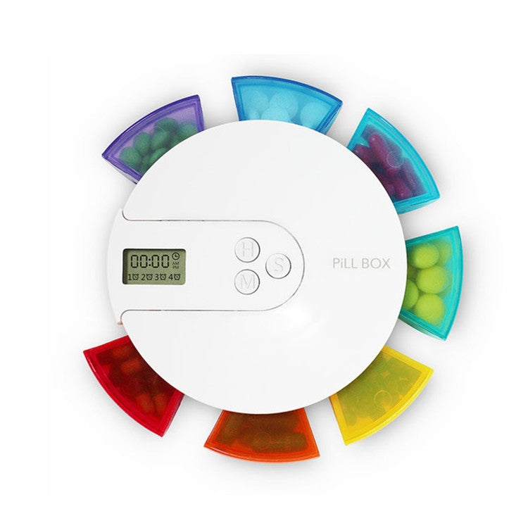 一周便攜式計時智能藥盒 老人服藥定時提醒电子藥盒