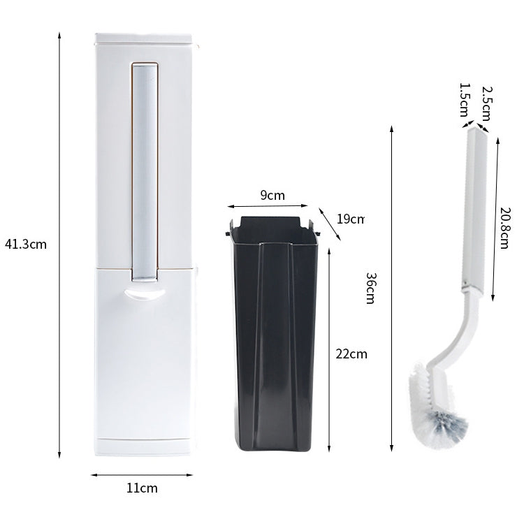 浴室衛生間馬桶刷一體式按壓式開蓋方形垃圾桶 帶刷子