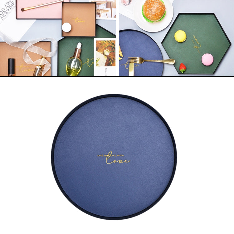 皮革鐵藝托盤玄關鑰匙雜物收納盒