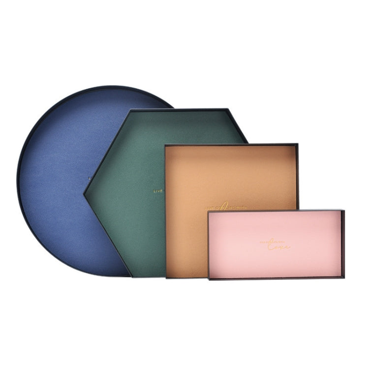 皮革鐵藝托盤玄關鑰匙雜物收納盒