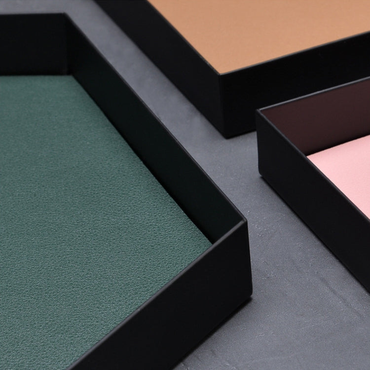 皮革鐵藝托盤玄關鑰匙雜物收納盒