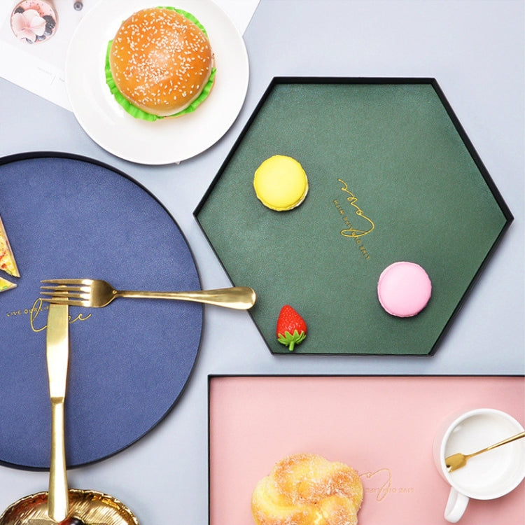 皮革鐵藝托盤玄關鑰匙雜物收納盒