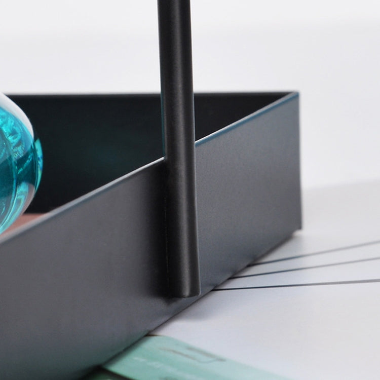 雙層皮革墊收納盤帶提手置物架零食托盤