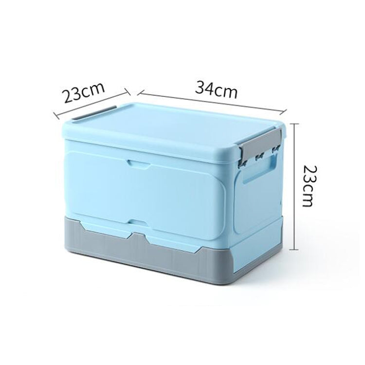 學生書籍整理神器塑料摺疊收納盒車載儲物箱