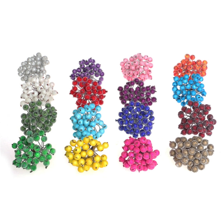 80PCS 12mm仿真漿果 霜降小紅果 泡沫漿果 DIY配件插花材料