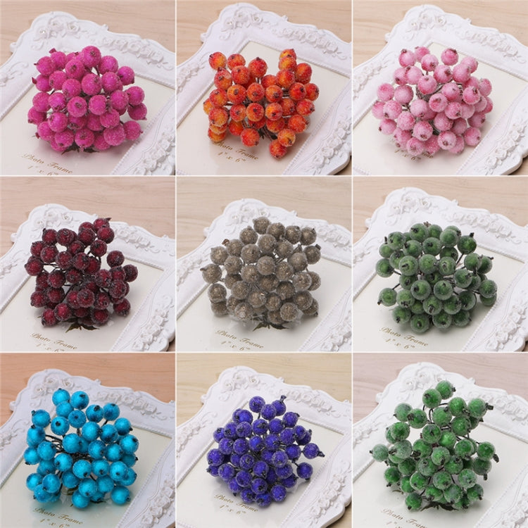 80PCS 12mm仿真漿果 霜降小紅果 泡沫漿果 DIY配件插花材料