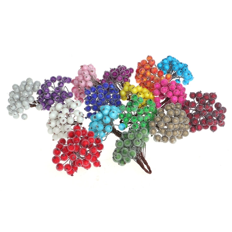 80PCS 12mm仿真漿果 霜降小紅果 泡沫漿果 DIY配件插花材料