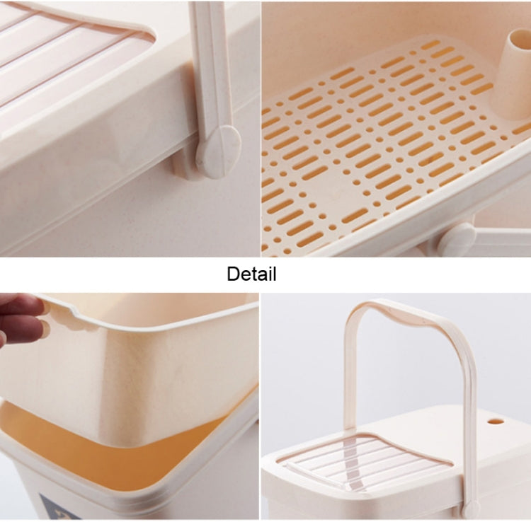 辦公室塑料茶渣桶推蓋手提垃圾桶