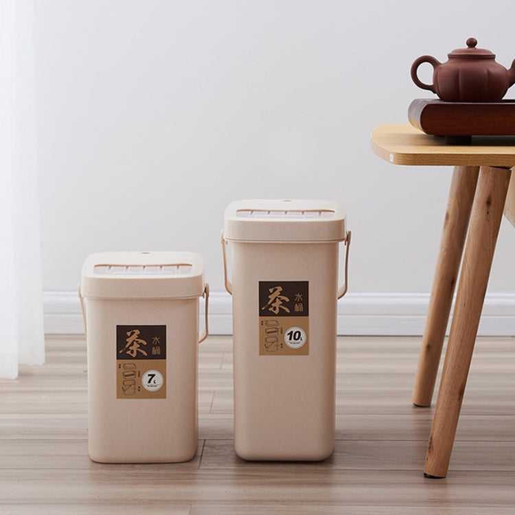 辦公室塑料茶渣桶推蓋手提垃圾桶