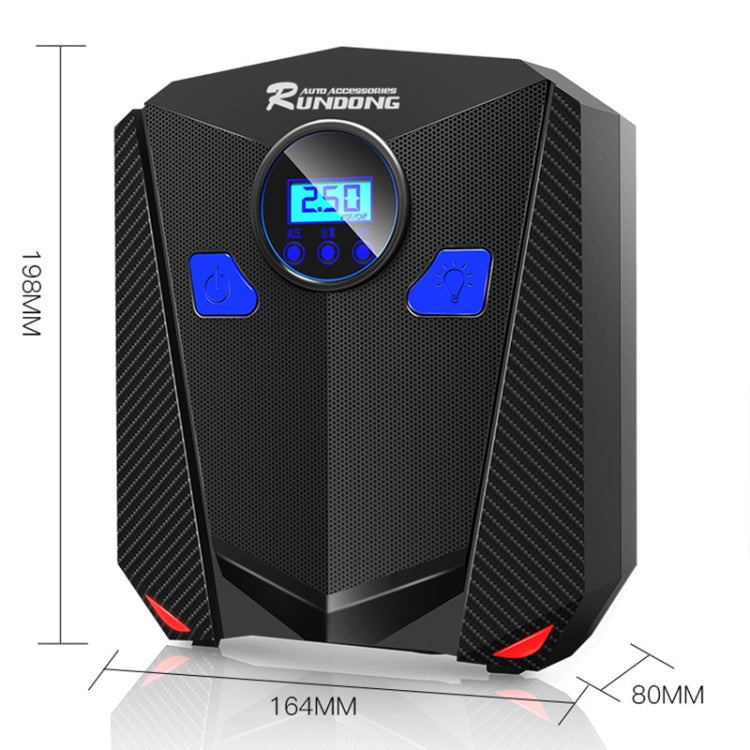 12v汽車充氣泵數顯充氣便攜式充氣泵帶自動關閉儀錶