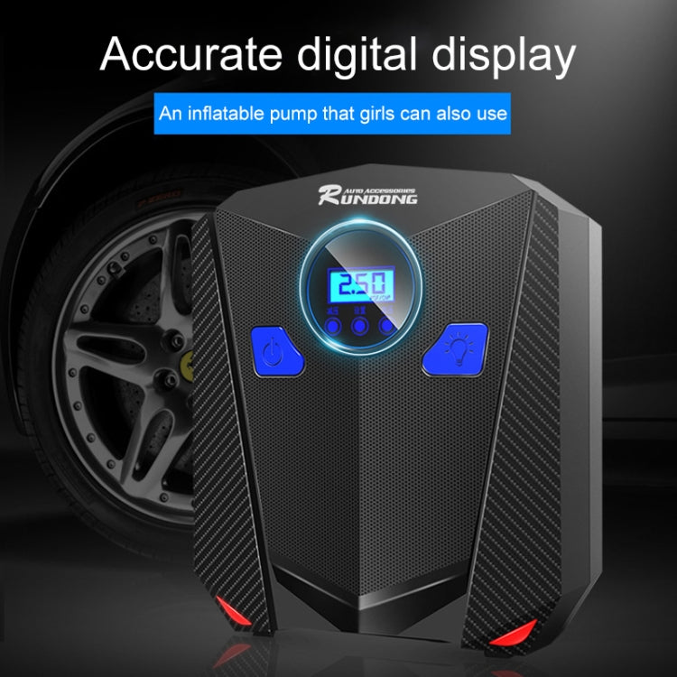 12v汽車充氣泵數顯充氣便攜式充氣泵帶自動關閉儀錶
