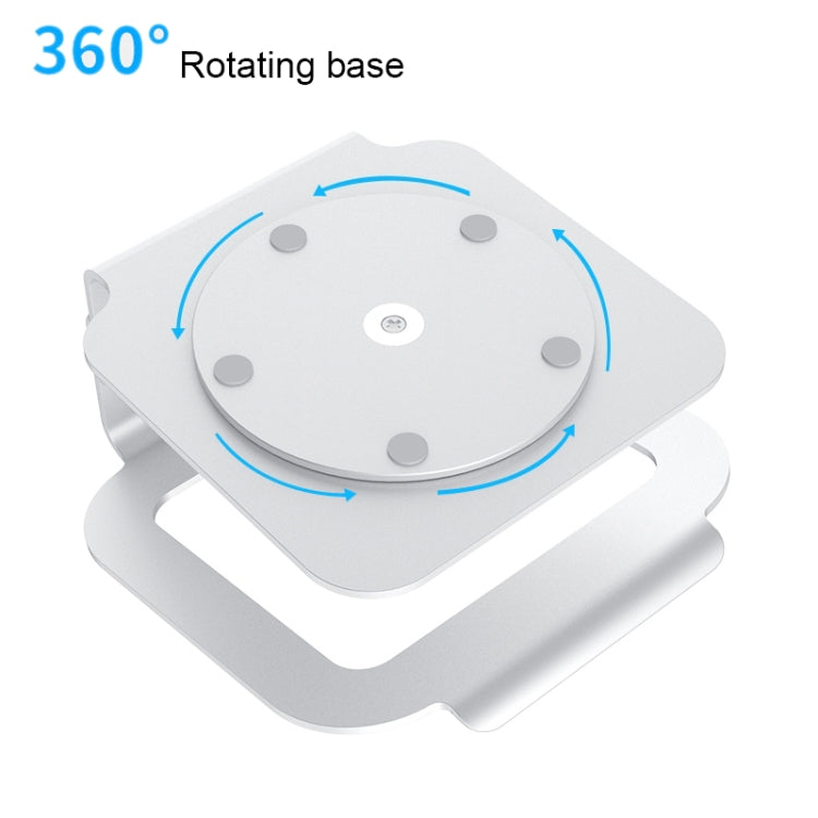 高度可調節鋁合金筆記本電腦散熱支架360旋轉符合人體工程學的10-17英寸筆記本電腦支架，適用於MacBook Air Pro