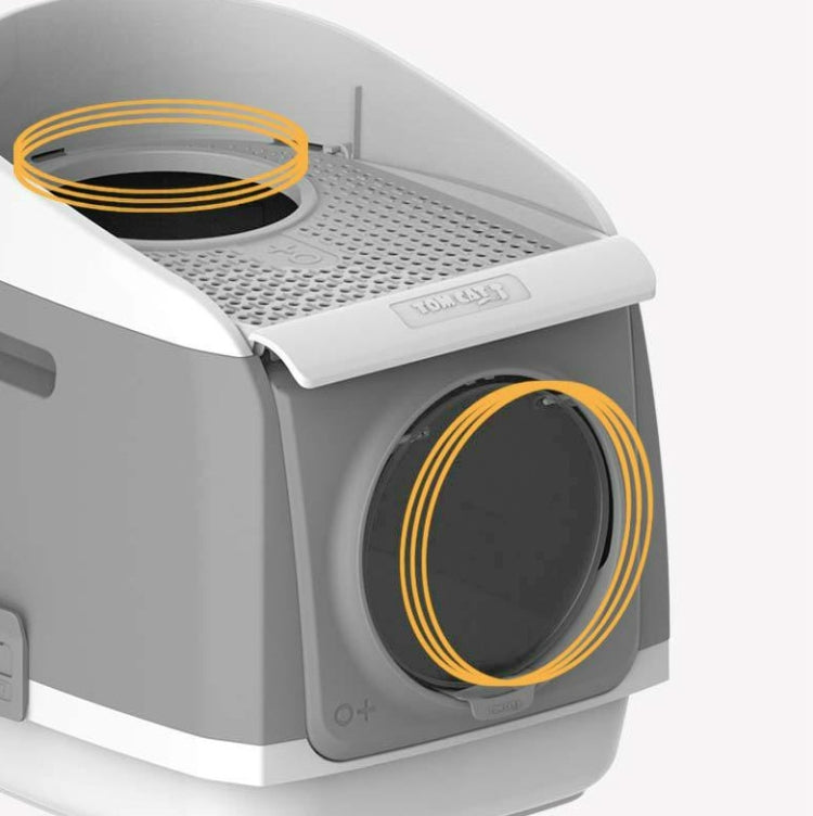 塑料掀蓋全封閉式除臭貓砂盆寵物便盆