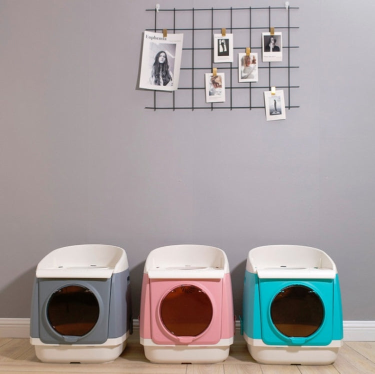 塑料掀蓋全封閉式除臭貓砂盆寵物便盆