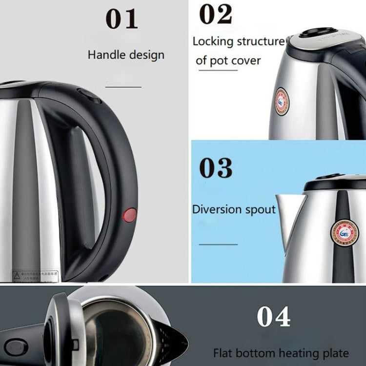 KAMJOVE T-190 燒水壺食品接觸用304不銹鋼2L電水壺 國標