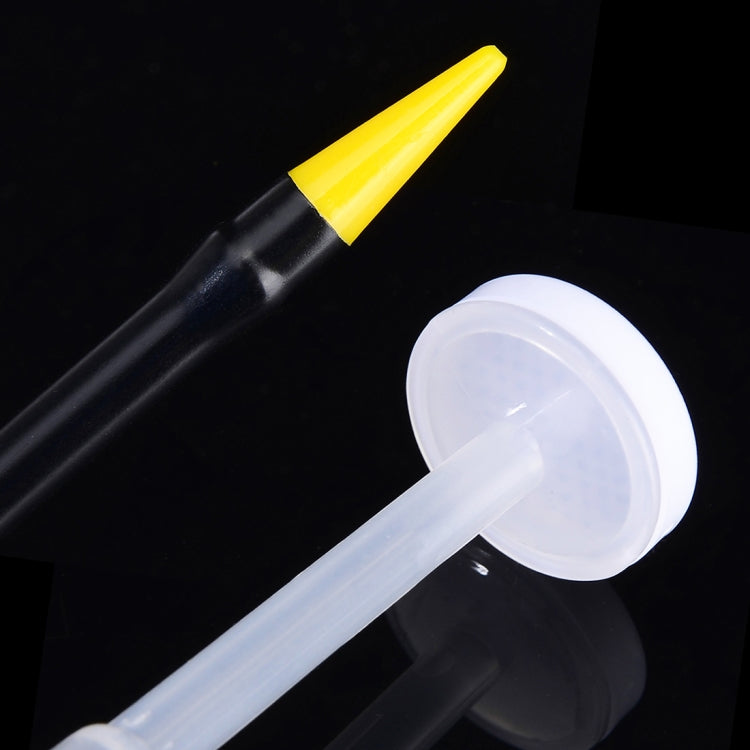 250cc 透明高壓泵油壺潤滑油罐塑料機油壺潤滑脂245mm長度彈性槍