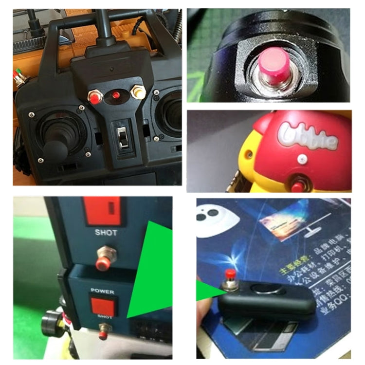 10顆一賣 7毫米螺紋多色2jiao瞬時按鈕開關