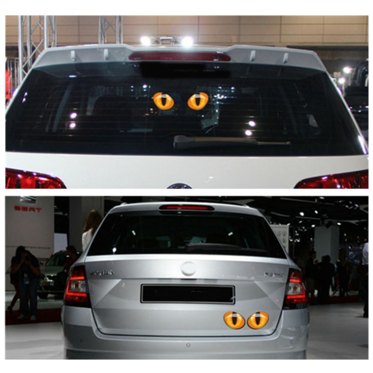 10件 10 * 8厘米可愛仿真貓眼汽車貼紙3D乙烯基貼花后視鏡汽車頭髮動機蓋窗裝飾