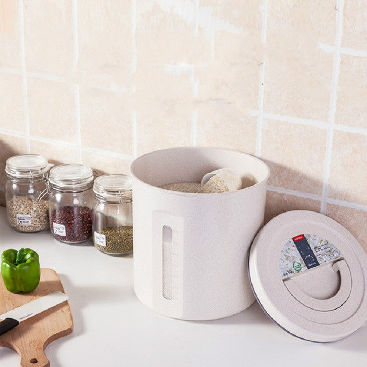 家用米桶谷纖維防潮密封五穀雜糧儲存罐麵粉盒