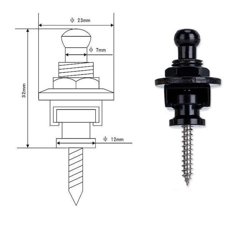 金屬通用吉他背帶扣背帶釘防脫吉他尾釘