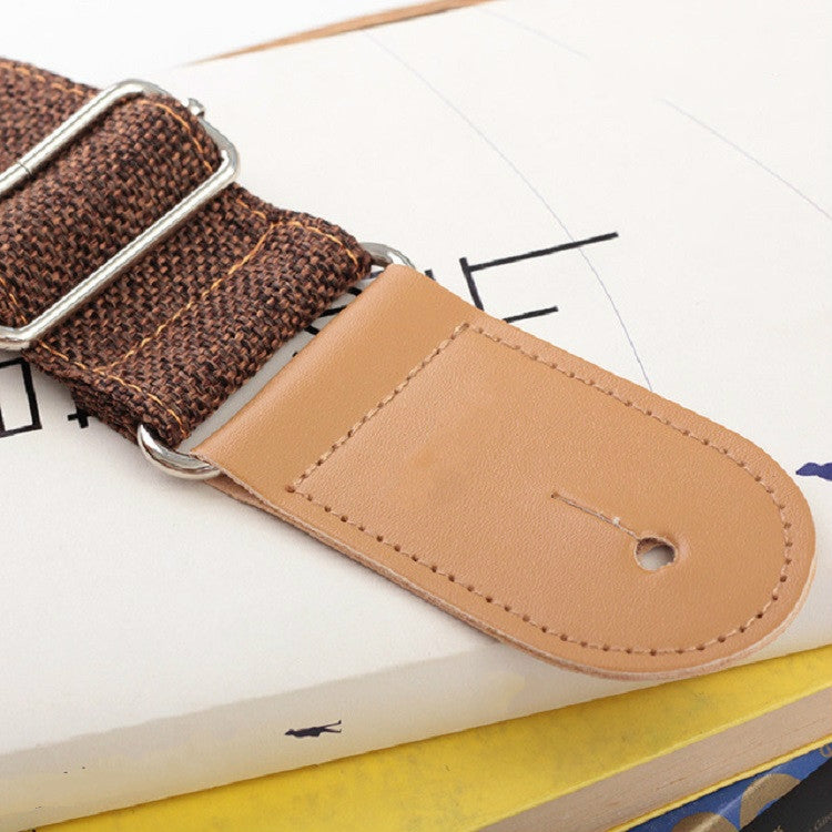 棉麻吉他尾釘背帶斜跨肩帶樂器配件