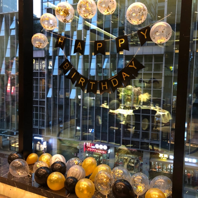 10件一賣 12英寸五彩紙屑氣球 乳膠氣球婚禮裝飾生日快樂派對