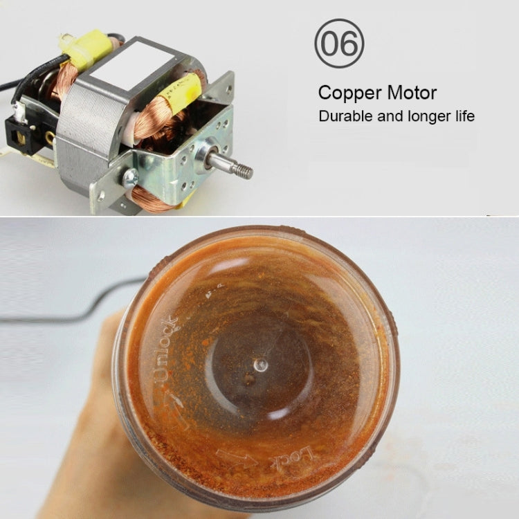 多功能歐盟插頭咖啡研磨機不銹鋼電動草藥/香料/堅果/穀物/咖啡豆研磨