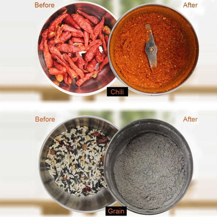 多功能歐盟插頭咖啡研磨機不銹鋼電動草藥/香料/堅果/穀物/咖啡豆研磨