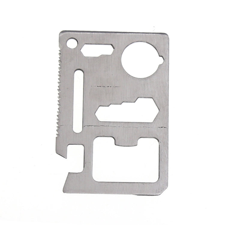 100個一賣 11合一 戶外便攜多功能不銹鋼鏤空工具卡刀帶皮套，尺寸：6.9 x 4.5cm