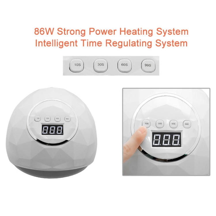 F6 紫外線LED燈指甲烘乾機雙手指甲燈固化凝膠指甲油 帶傳感器 & 定時器 & 液晶显示器