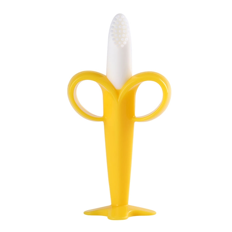 3個嬰兒硅膠訓練牙刷香蕉形狀安全乳牙寶寶咀嚼玩具嬰兒咀嚼的出牙環禮物