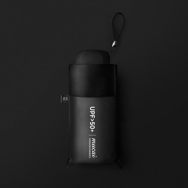 迷你便攜雨傘女防風耐用5摺疊太陽傘便攜遮陽傘