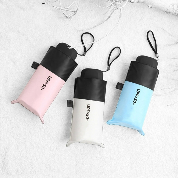 迷你便攜雨傘女防風耐用5摺疊太陽傘便攜遮陽傘