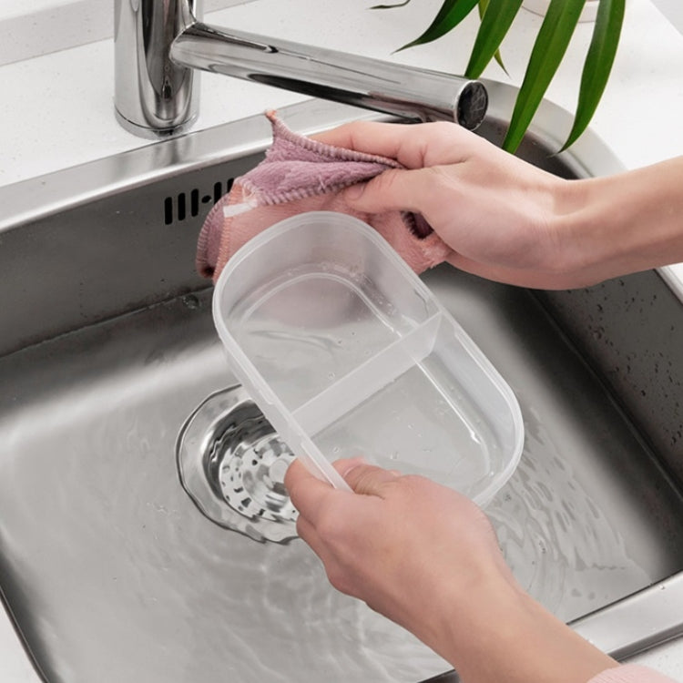 5件一賣 雙格帶蓋廚房食品雜糧密封罐多功能冰箱儲物收納盒