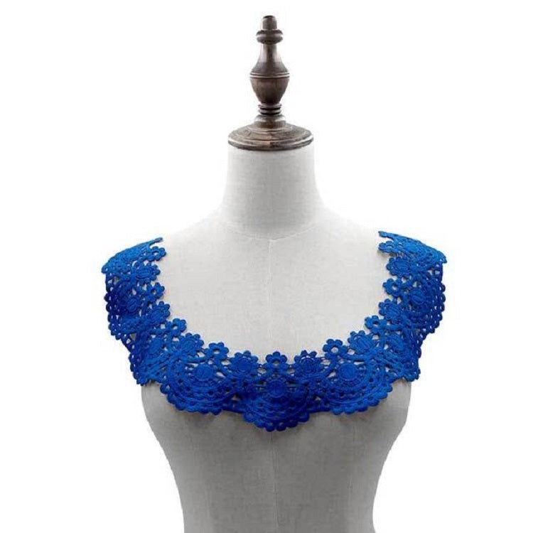 牛奶絲蕾絲刺繡衣領鏤空假領子DIY服裝配飾，尺寸：約32 x 26cm