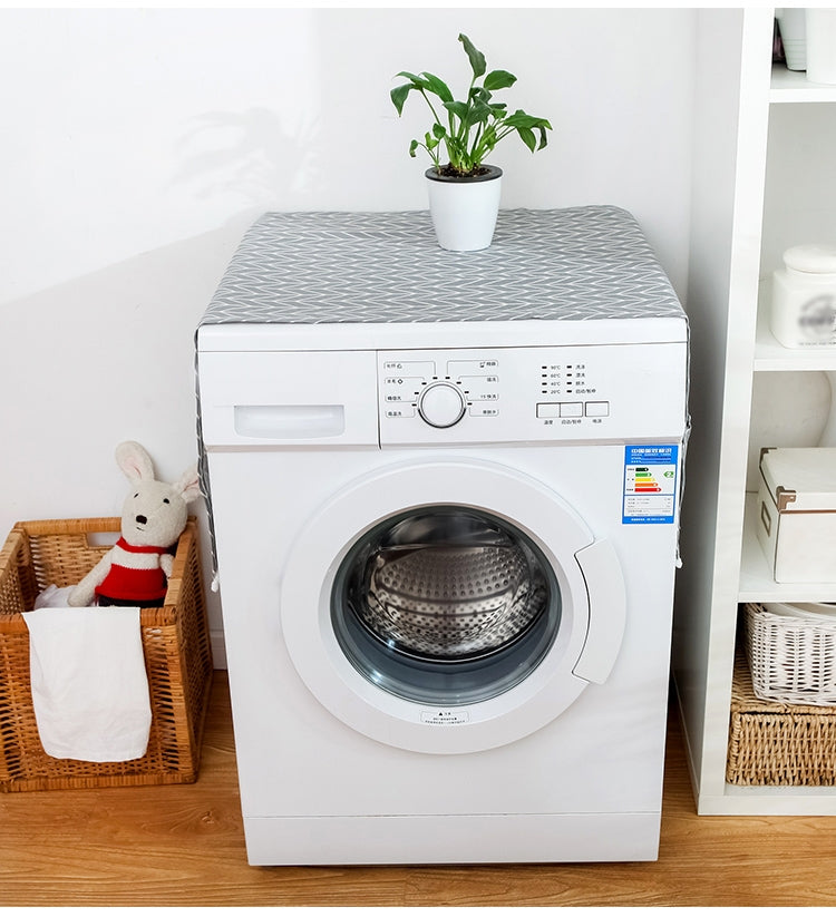 家用洗衣機防塵罩廚房冰箱防塵罩帶收納袋 55x130cm單開門 洗衣機防塵罩