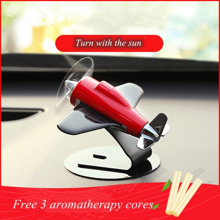 車用香薰擺件太陽能飛機汽車擺件