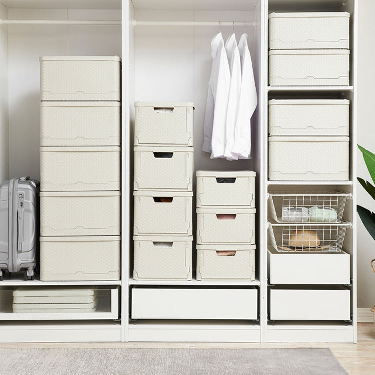 可摺疊整理宿舍衣櫃塑料有蓋收納箱