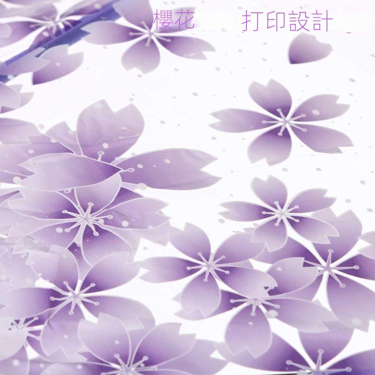 櫻花透明三折雨傘個性摺疊雨傘